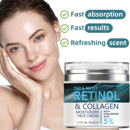 Face Skin Care Retinol Collagen Cream Anti-Aging Wrinkle Deep Hydration Moisturizing
