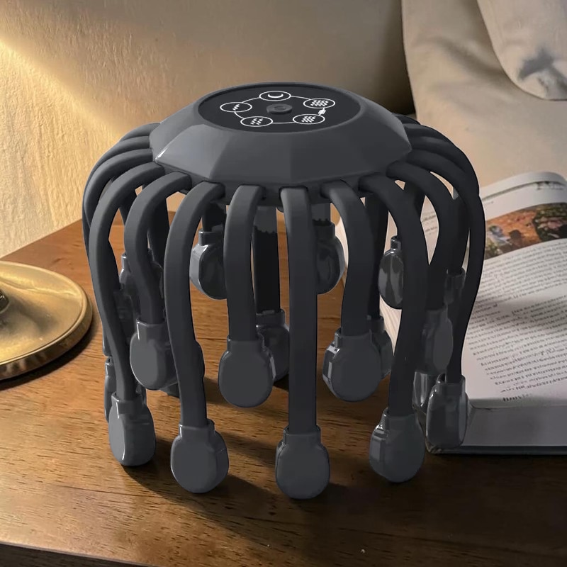 20-Head Scalp Massager with Red Light & Vibration