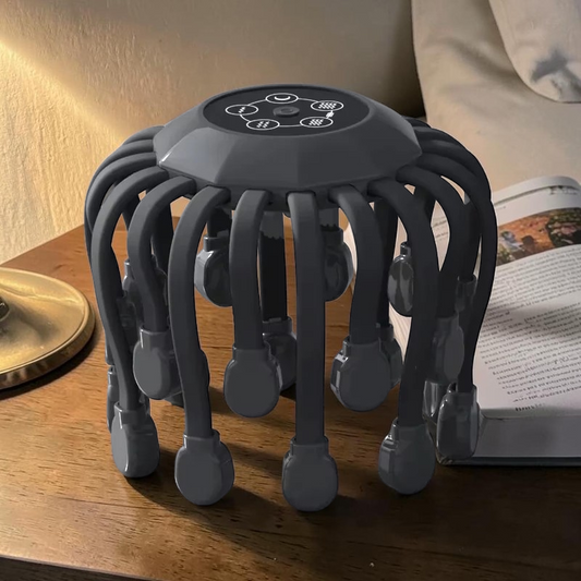 20-Head Scalp Massager with Red Light & Vibration